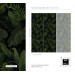 Dark green botanical wallpaper large leaves