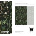 Deep green botanical wallpaper flowers and leaves