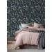 Dark botanical wallpaper herbs and flowers