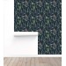 Dark botanical wallpaper herbs and flowers