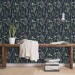 Dark botanical wallpaper herbs and flowers