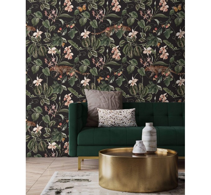 Jungle dark tropical wallpaper wild animals