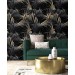 Exotic palm leaf wallpaper, moody tropical decor