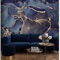 Abstract wallpaper dark blue gold luxury wallpaper