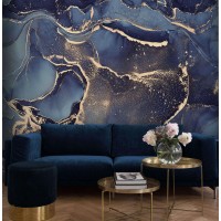 Abstract wallpaper dark blue gold luxury wallpaper