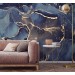 Abstract wallpaper dark blue gold luxury wallpaper
