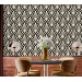 Elegant Art Deco wallpaper fans accent wallpaper