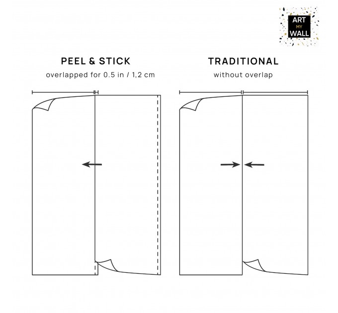 Dark wallpaper cranes - Accent Japanese wall decor