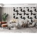 Geometric minimalist wallpaper mid century style