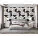 Geometric minimalist wallpaper mid century style