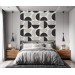 Geometric minimalist wallpaper mid century style