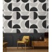 Geometric minimalist wallpaper mid century style
