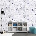 Kids room minimalist wallpaper houses