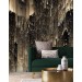 Luxury black gold non metallic abstract wall mural