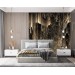 Luxury black gold non metallic abstract wall mural