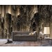Luxury black gold non metallic abstract wall mural