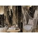 Luxury black gold non metallic abstract wall mural