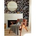 Dark botanical floral wallpaper herbs and wildflowers