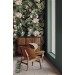 Dark tropical wallpaper Exotic flowers and palm leaves