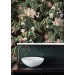 Dark tropical wallpaper Exotic flowers and palm leaves
