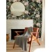Dark tropical wallpaper Exotic flowers and palm leaves