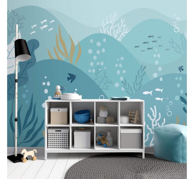 Underwater kids wall mural Baby boy room wall decal