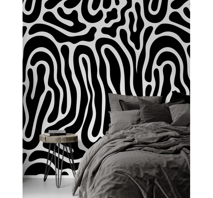 Abstract wallpaper black and white abstract shapes