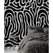 Abstract wallpaper black and white abstract shapes