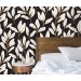 Dark botanical wallpaper leaves Elegant modern wall covering