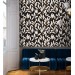 Dark botanical wallpaper leaves Elegant modern wall covering