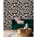 Dark botanical wallpaper leaves Elegant modern wall covering
