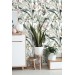 Tropical wallpaper banana leaves and monkeys