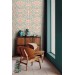 Vintage floral wallpaper pastel flowers