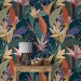 Tropical wallpaper colorful exotic leaves