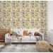 Vintage botanical wallpaper herbs and flowers