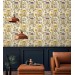 Vintage botanical wallpaper herbs and flowers