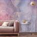 Abstract wallpaper pink purple gold non metallic wall mural