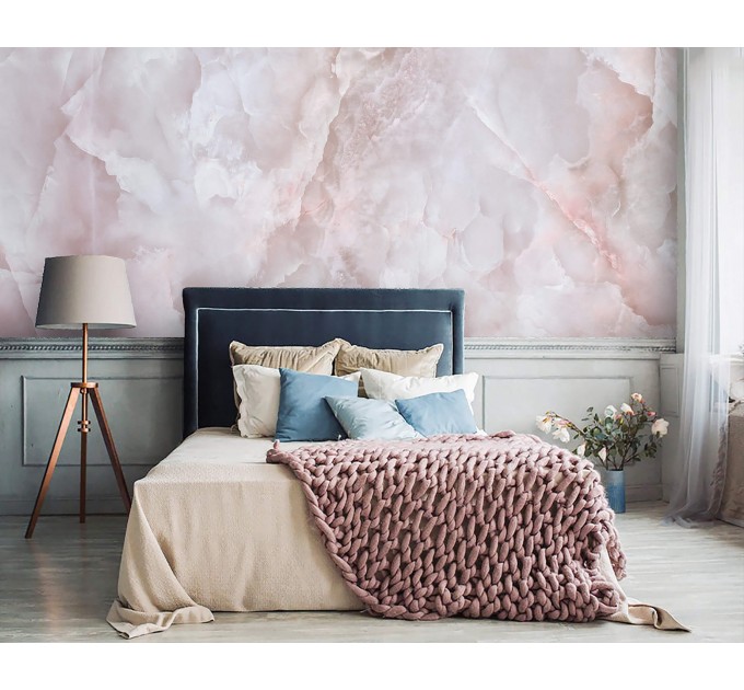 Marble wallpaper blush pink art wall mural