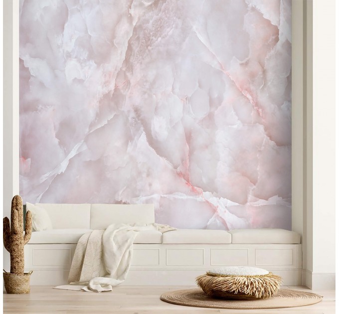 Marble wallpaper blush pink art wall mural