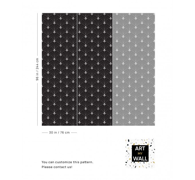 Dark art deco wallpaper elegant  fans