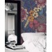Dark floral tropical wallpaper, exotic flowers