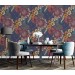 Dark floral tropical wallpaper, exotic flowers