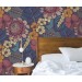 Dark floral tropical wallpaper, exotic flowers