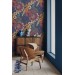 Dark floral tropical wallpaper, exotic flowers