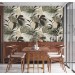 Floral wallpaper tropical large flowers
