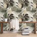 Floral wallpaper tropical large flowers