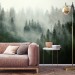 Foggy forest wallpaper mural landscape