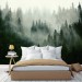 Foggy forest wallpaper mural landscape