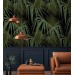 Dark tropical wallpaper palm leaves