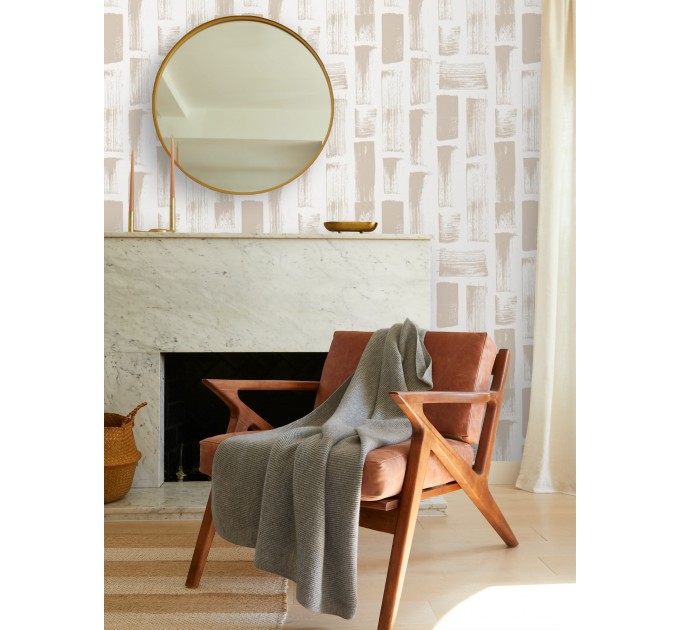 Minimalist neutral wallpaper paint strokes